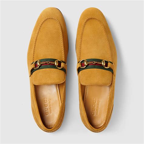 gucci horsebit web suede shoes|Gucci Horsebit suede web loafer.